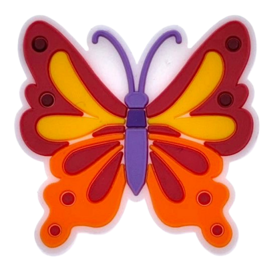 PURPLE, RED, ORANGE BUTTERFLY